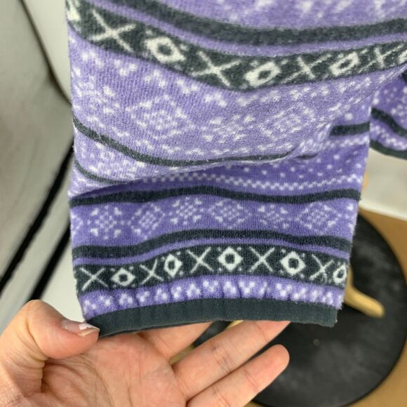 Jachs Sweatshirt Women M Medium Multi Aztec Print Cabin Half Snap Button Fleece - Picture 4 of 12